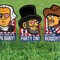 4th of July 15" x 23" President Icons Outdoor Yard Sign Set 3 Pieces